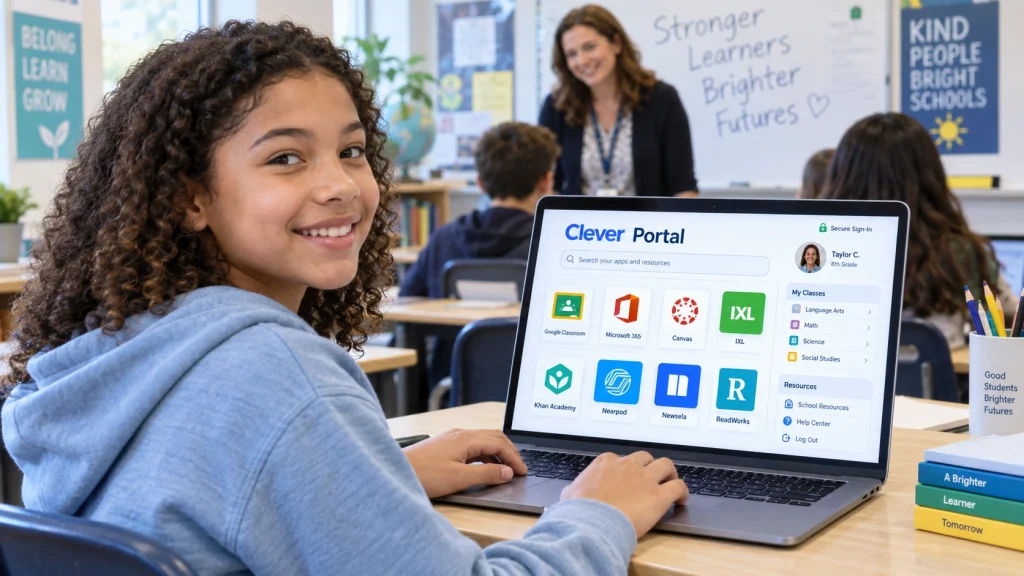 Clever login, portal, Badge and digital learning guide